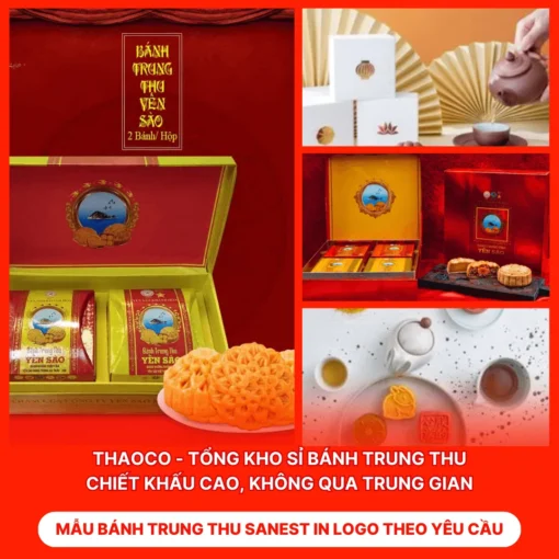 Bánh Trung Thu Sanest Yến Sào Khánh Hòa In Logo Theo Yêu Cầu